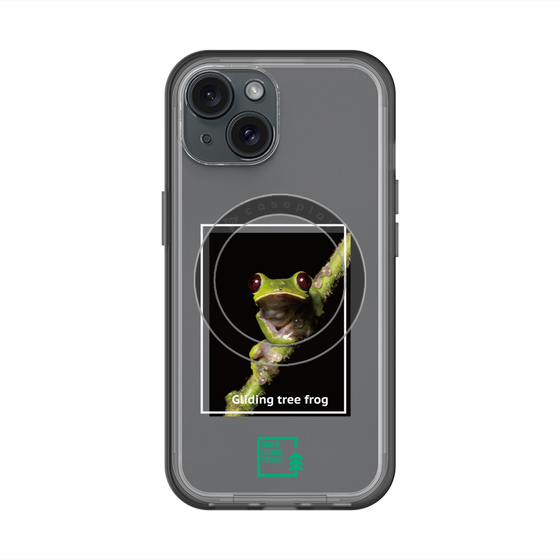 スリムプロテクションプレミアムケース with MagSafe［ Green Future Project - Gliding tree frog ］