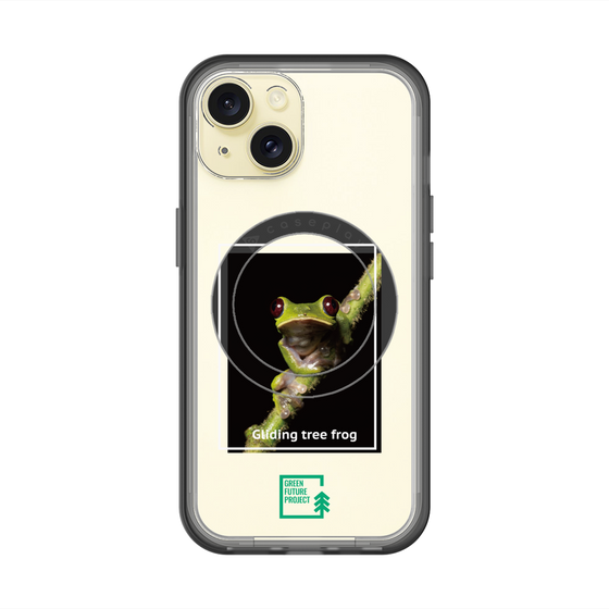 スリムプロテクションプレミアムケース with MagSafe［ Green Future Project - Gliding tree frog ］