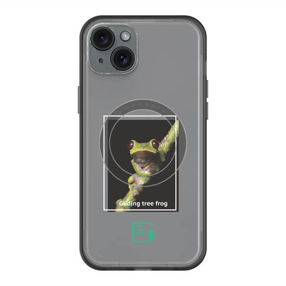 スリムプロテクションプレミアムケース with MagSafe［ Green Future Project - Gliding tree frog ］