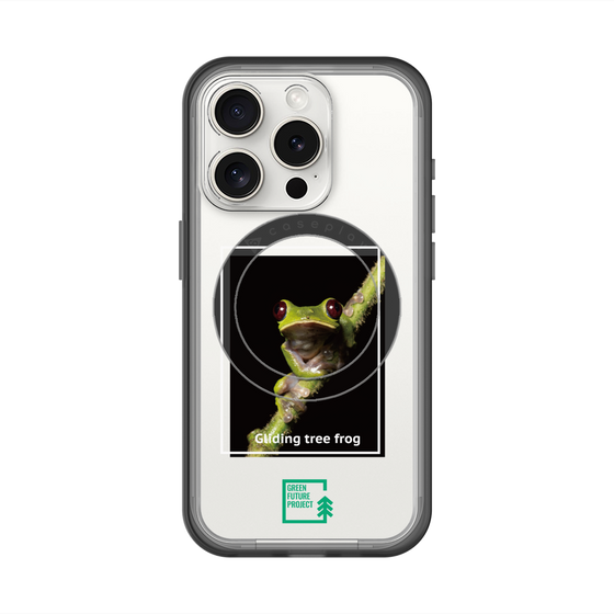スリムプロテクションプレミアムケース with MagSafe［ Green Future Project - Gliding tree frog ］