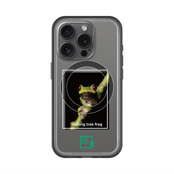 スリムプロテクションプレミアムケース with MagSafe［ Green Future Project - Gliding tree frog ］