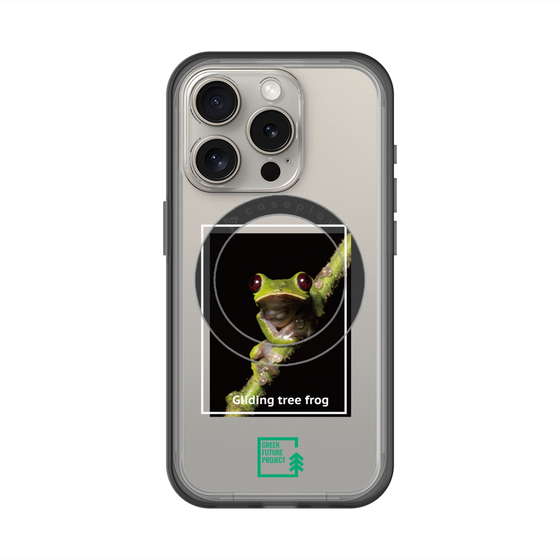 スリムプロテクションプレミアムケース with MagSafe［ Green Future Project - Gliding tree frog ］