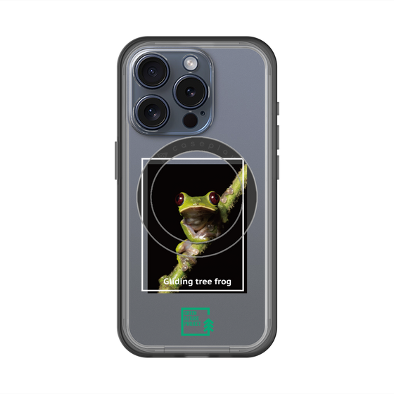 スリムプロテクションプレミアムケース with MagSafe［ Green Future Project - Gliding tree frog ］