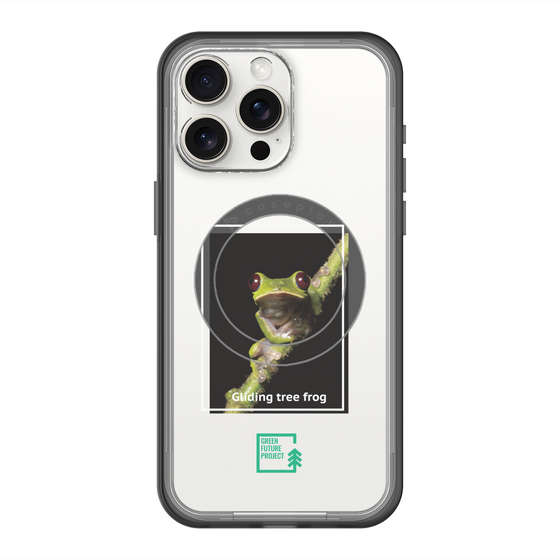 スリムプロテクションプレミアムケース with MagSafe［ Green Future Project - Gliding tree frog ］
