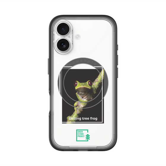 スリムプロテクションプレミアムケース with MagSafe［ Green Future Project - Gliding tree frog ］