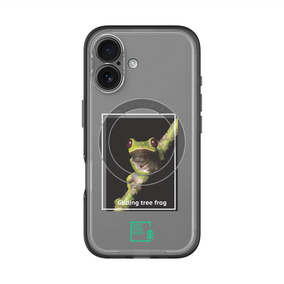 スリムプロテクションプレミアムケース with MagSafe［ Green Future Project - Gliding tree frog ］