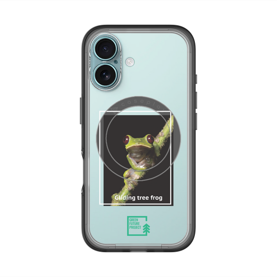 スリムプロテクションプレミアムケース with MagSafe［ Green Future Project - Gliding tree frog ］