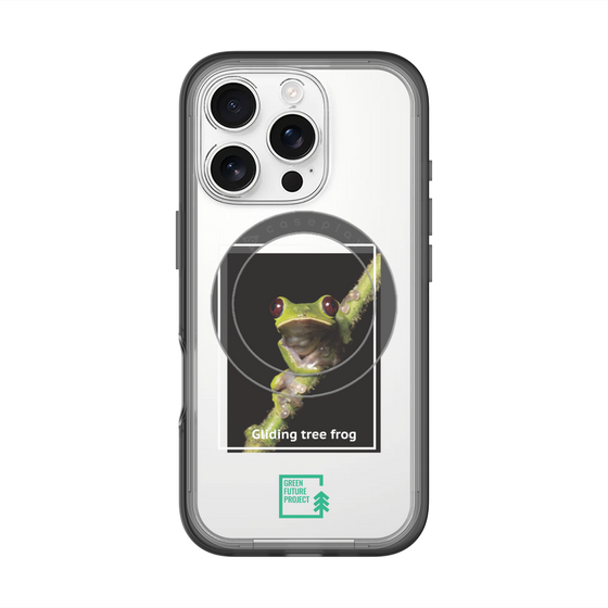 スリムプロテクションプレミアムケース with MagSafe［ Green Future Project - Gliding tree frog ］