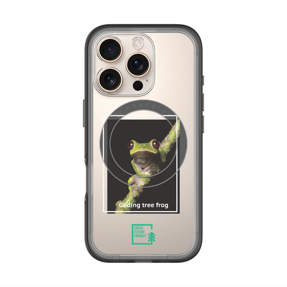 スリムプロテクションプレミアムケース with MagSafe［ Green Future Project - Gliding tree frog ］