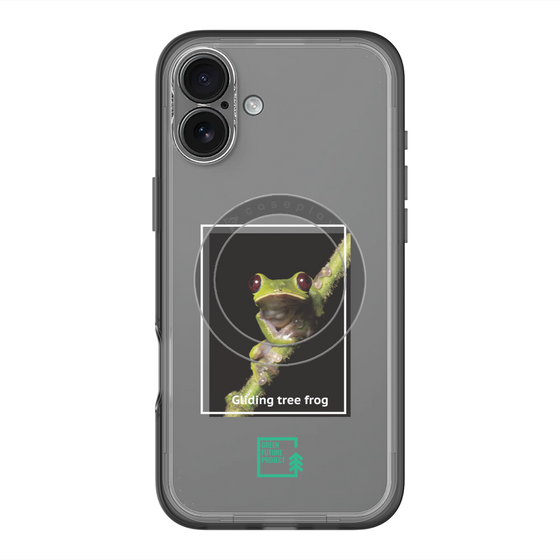 スリムプロテクションプレミアムケース with MagSafe［ Green Future Project - Gliding tree frog ］