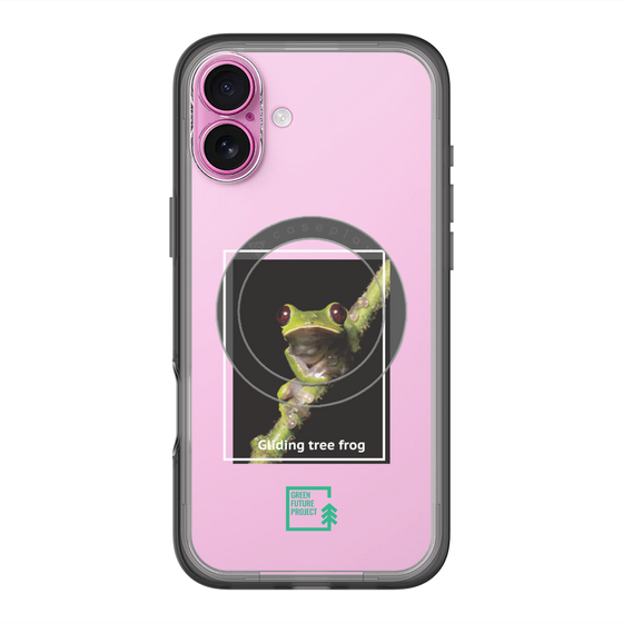 スリムプロテクションプレミアムケース with MagSafe［ Green Future Project - Gliding tree frog ］