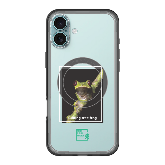 スリムプロテクションプレミアムケース with MagSafe［ Green Future Project - Gliding tree frog ］
