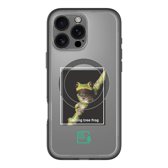 スリムプロテクションプレミアムケース with MagSafe［ Green Future Project - Gliding tree frog ］