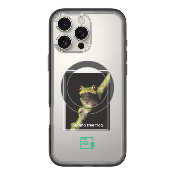 スリムプロテクションプレミアムケース with MagSafe［ Green Future Project - Gliding tree frog ］