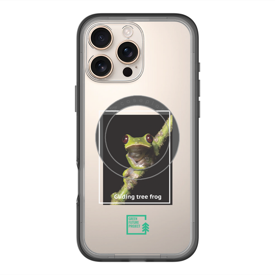 スリムプロテクションプレミアムケース with MagSafe［ Green Future Project - Gliding tree frog ］
