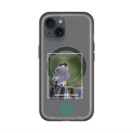 スリムプロテクションプレミアムケース with MagSafe［ Green Future Project - Aplomado Falcon ］