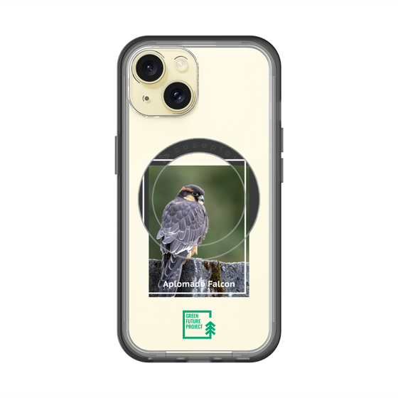 スリムプロテクションプレミアムケース with MagSafe［ Green Future Project - Aplomado Falcon ］