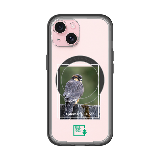 スリムプロテクションプレミアムケース with MagSafe［ Green Future Project - Aplomado Falcon ］