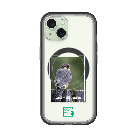 スリムプロテクションプレミアムケース with MagSafe［ Green Future Project - Aplomado Falcon ］
