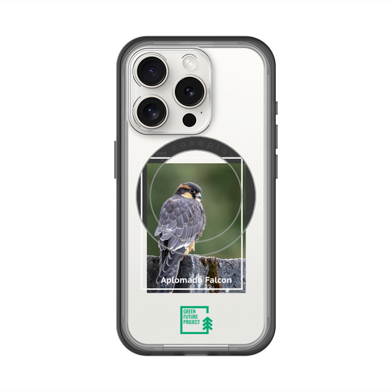 スリムプロテクションプレミアムケース with MagSafe［ Green Future Project - Aplomado Falcon ］