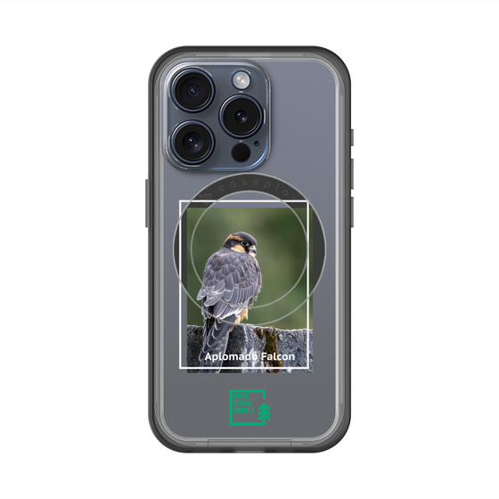 スリムプロテクションプレミアムケース with MagSafe［ Green Future Project - Aplomado Falcon ］