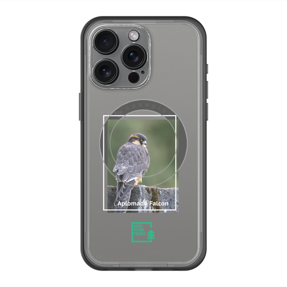 スリムプロテクションプレミアムケース with MagSafe［ Green Future Project - Aplomado Falcon ］