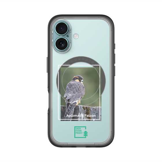 スリムプロテクションプレミアムケース with MagSafe［ Green Future Project - Aplomado Falcon ］