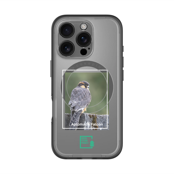スリムプロテクションプレミアムケース with MagSafe［ Green Future Project - Aplomado Falcon ］