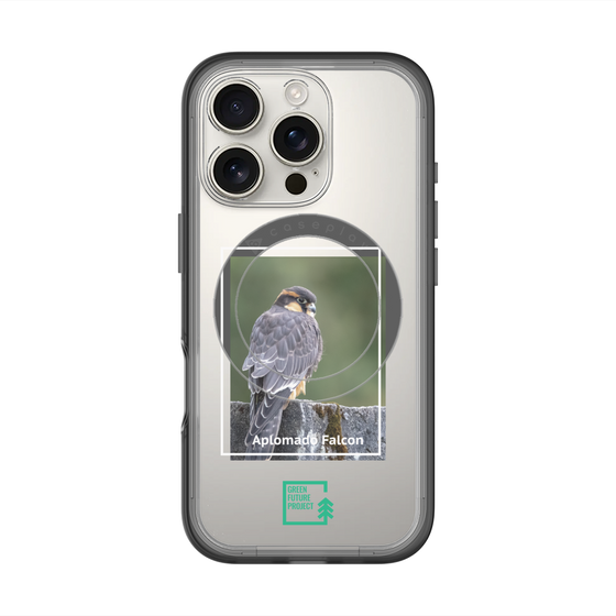 スリムプロテクションプレミアムケース with MagSafe［ Green Future Project - Aplomado Falcon ］