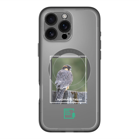 スリムプロテクションプレミアムケース with MagSafe［ Green Future Project - Aplomado Falcon ］