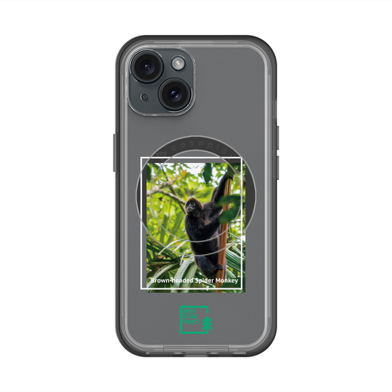 スリムプロテクションプレミアムケース with MagSafe［ Green Future Project - Brown-headed Spider Monkey ］