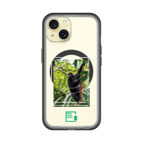 スリムプロテクションプレミアムケース with MagSafe［ Green Future Project - Brown-headed Spider Monkey ］