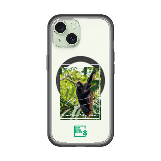 スリムプロテクションプレミアムケース with MagSafe［ Green Future Project - Brown-headed Spider Monkey ］