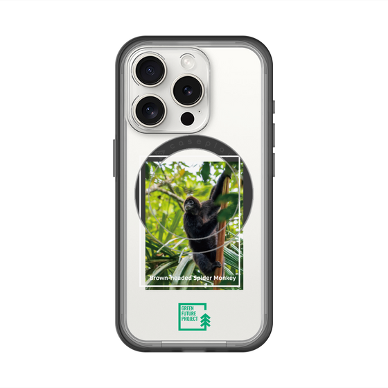 スリムプロテクションプレミアムケース with MagSafe［ Green Future Project - Brown-headed Spider Monkey ］