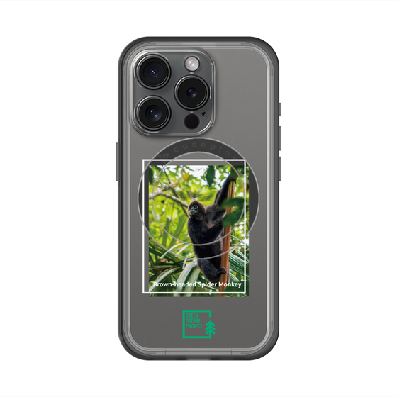 スリムプロテクションプレミアムケース with MagSafe［ Green Future Project - Brown-headed Spider Monkey ］