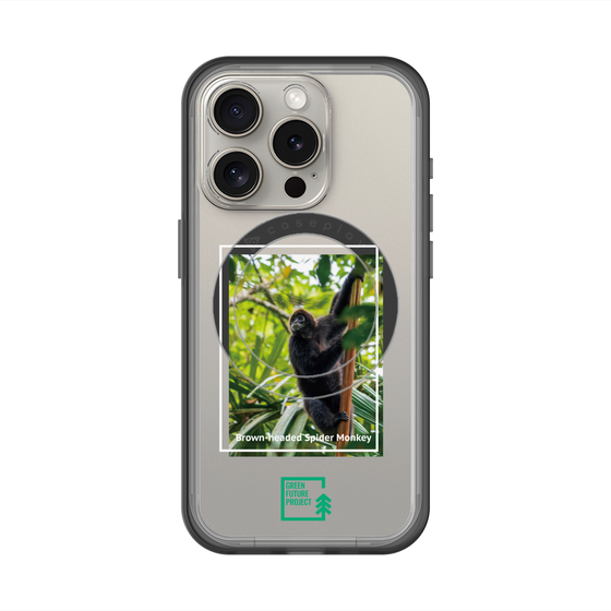 スリムプロテクションプレミアムケース with MagSafe［ Green Future Project - Brown-headed Spider Monkey ］