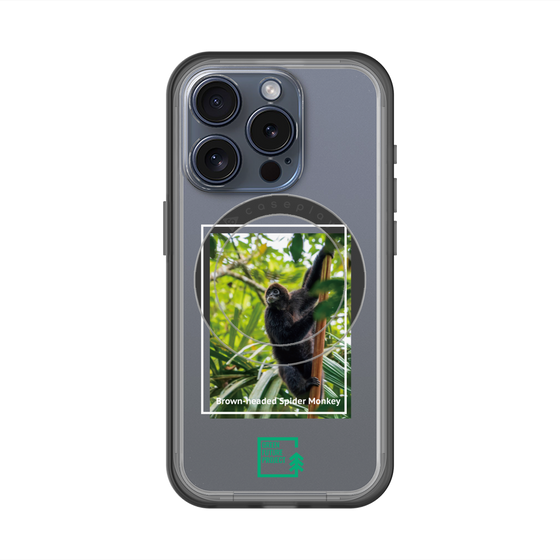 スリムプロテクションプレミアムケース with MagSafe［ Green Future Project - Brown-headed Spider Monkey ］