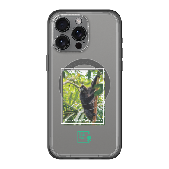 スリムプロテクションプレミアムケース with MagSafe［ Green Future Project - Brown-headed Spider Monkey ］