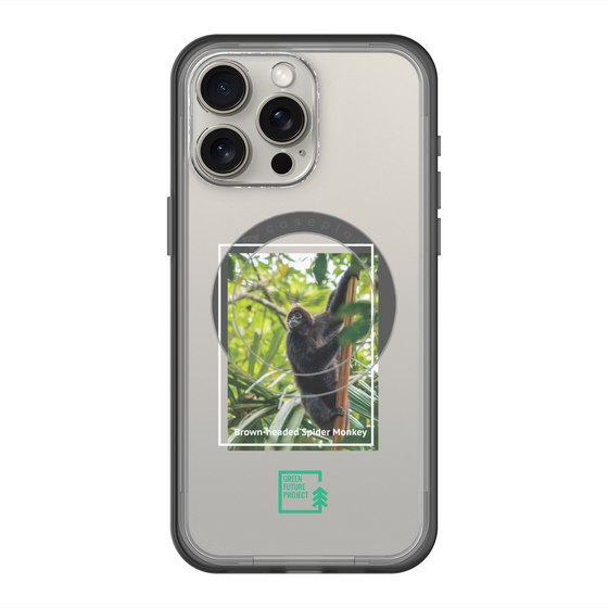 スリムプロテクションプレミアムケース with MagSafe［ Green Future Project - Brown-headed Spider Monkey ］
