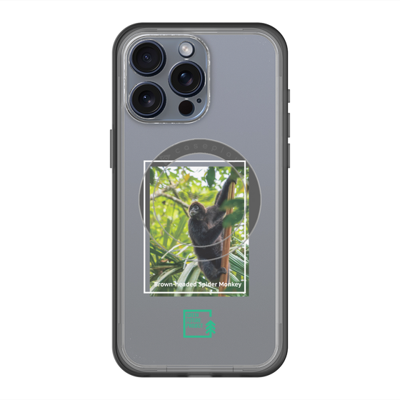 スリムプロテクションプレミアムケース with MagSafe［ Green Future Project - Brown-headed Spider Monkey ］