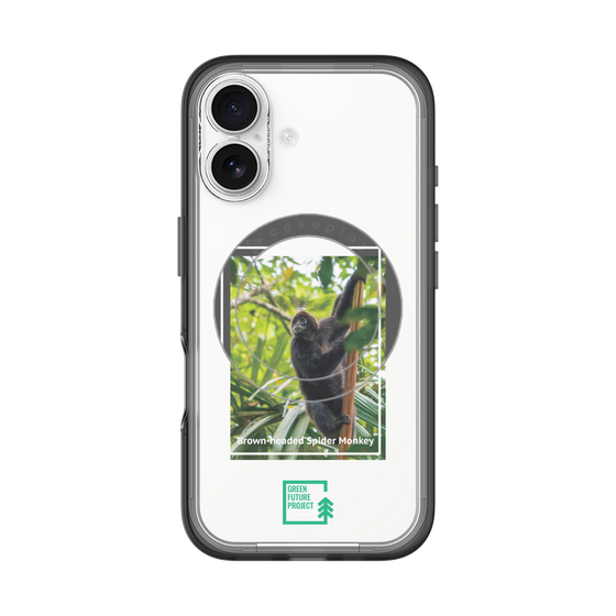 スリムプロテクションプレミアムケース with MagSafe［ Green Future Project - Brown-headed Spider Monkey ］