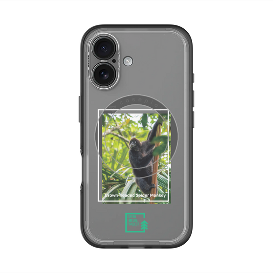 スリムプロテクションプレミアムケース with MagSafe［ Green Future Project - Brown-headed Spider Monkey ］