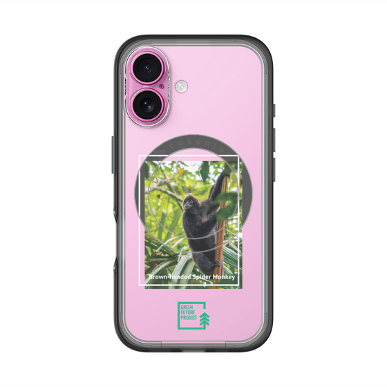 スリムプロテクションプレミアムケース with MagSafe［ Green Future Project - Brown-headed Spider Monkey ］