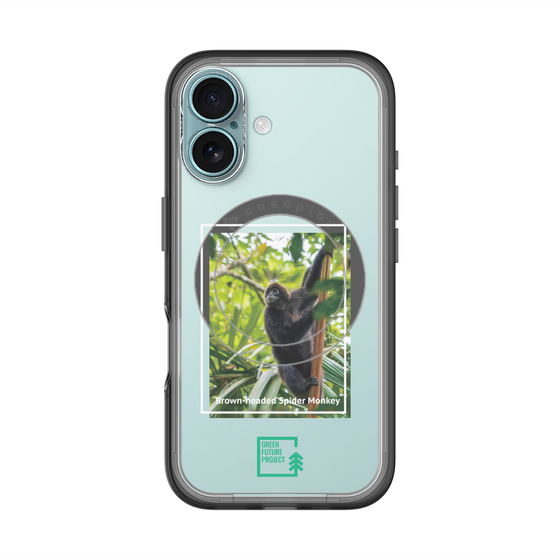 スリムプロテクションプレミアムケース with MagSafe［ Green Future Project - Brown-headed Spider Monkey ］