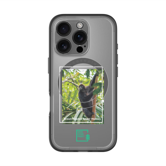スリムプロテクションプレミアムケース with MagSafe［ Green Future Project - Brown-headed Spider Monkey ］