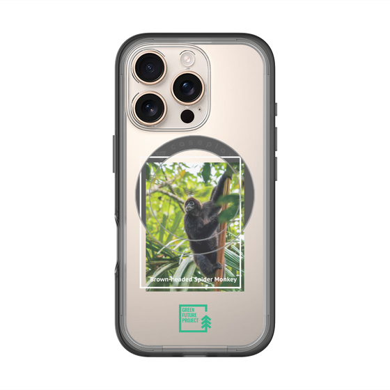 スリムプロテクションプレミアムケース with MagSafe［ Green Future Project - Brown-headed Spider Monkey ］