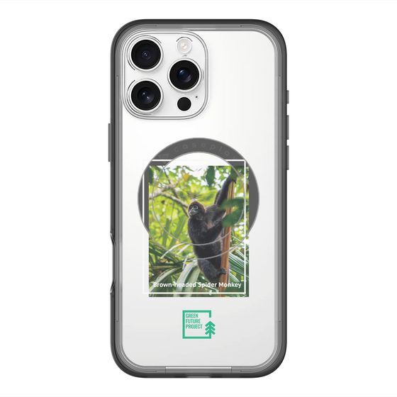 スリムプロテクションプレミアムケース with MagSafe［ Green Future Project - Brown-headed Spider Monkey ］