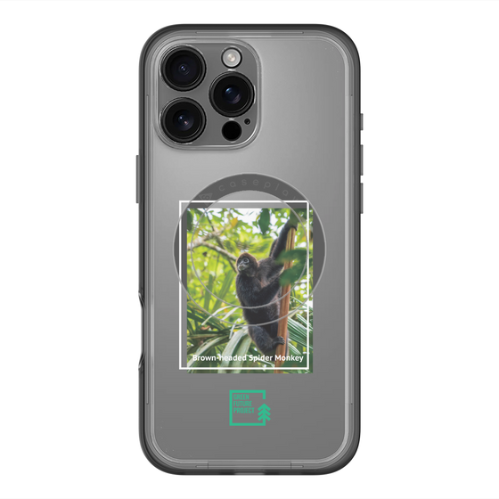 スリムプロテクションプレミアムケース with MagSafe［ Green Future Project - Brown-headed Spider Monkey ］