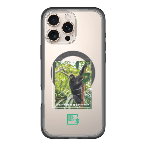 スリムプロテクションプレミアムケース with MagSafe［ Green Future Project - Brown-headed Spider Monkey ］