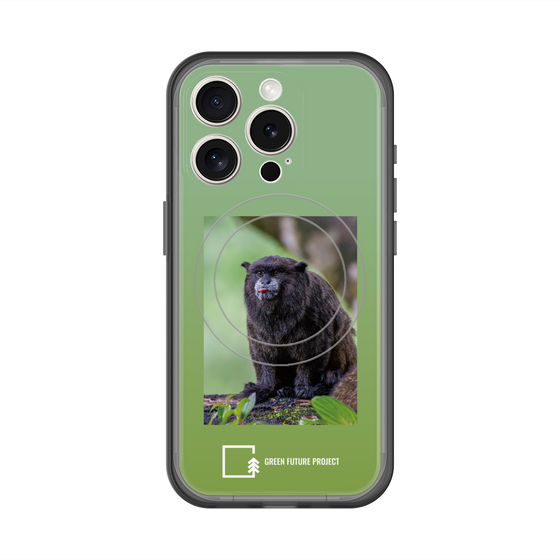 スリムプロテクションプレミアムケース with MagSafe［ Green Future Project - Black-mantled Tamarin ］